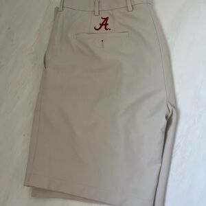 Peter Millar Cream Flat Front Shorts